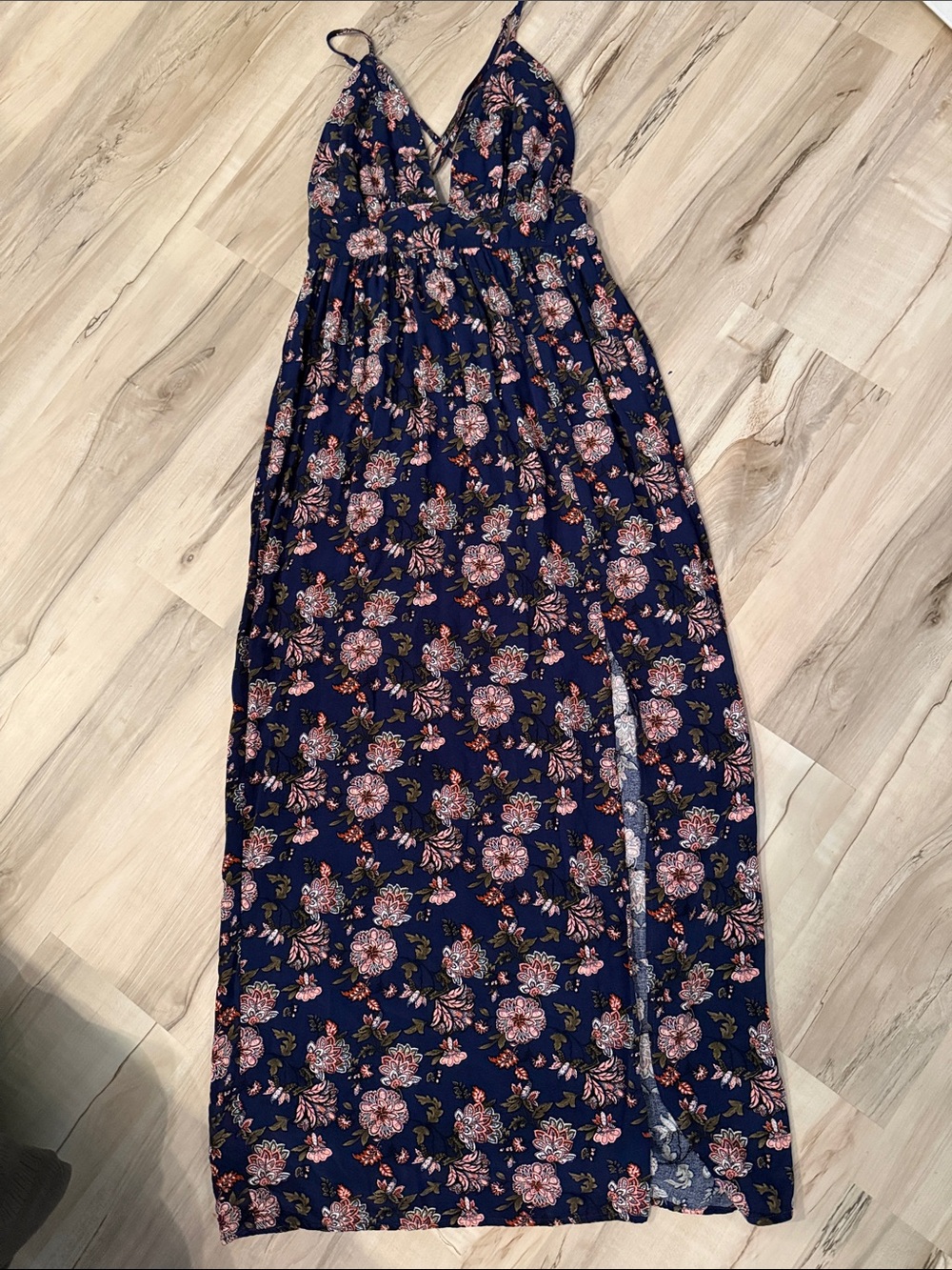 Inspired Hearts Navy Floral Maxi Dress